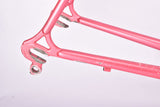 Pink Gazelle Formula Race vintage steel road bike frame set in 56 cm (c-t) / 54 cm (c-c) with Reynolds 501 tubing and Gazelle dropouts from 1989 ~ 1990