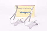 NOS/NIB Campagnolo Fermapiedi Toe Clips #0990/05 (#0F23-A) with Winged Logo in size medium with insert guides, from the 1980s