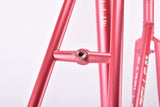 Pink Gazelle Formula Race vintage steel road bike frame set in 56 cm (c-t) / 54 cm (c-c) with Reynolds 501 tubing and Gazelle dropouts from 1989 ~ 1990