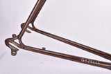 brown Metalic Gazelle first generation Champion Mondial vintage steel road bike frame set in 60 cm (c-t) / 58 cm (c-c) with Reynolds 531 tubing and Campagnolo dropouts from 1975