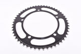 Black anodized Chesini Leggero Record Pantographed Campagnolo Nuovo Record #753 Chainring with 52 teeth and 144 BCD from the 1970s - 1980s