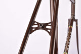 brown Metalic Gazelle first generation Champion Mondial vintage steel road bike frame set in 60 cm (c-t) / 58 cm (c-c) with Reynolds 531 tubing and Campagnolo dropouts from 1975