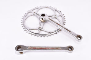 Chromed fluted 3-arm cottered steel crank set with 48 teeth in 175 mm from the 1930s - 1940s