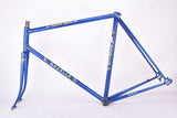 Dark Blue (Baikalblauw) Gazelle Champion Mondial A-Frame vintage road bike steel frame set set in 58 cm (c-t) / 56 cm (c-c) with Reynolds 531 tubing and Campagnolo dropouts from 1975 ~ 1976