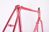 Pink Gazelle Formula Race vintage steel road bike frame set in 56 cm (c-t) / 54 cm (c-c) with Reynolds 501 tubing and Gazelle dropouts from 1989 ~ 1990