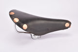 NOS Black Brooks Professional Team Special Leather Saddle, Lüders Berlin Modified edition, with large polished rivets from 1966