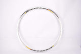 NOS silver Mavic Ksyrium Equipe QRM, SUP, UB Control single front clincher rim in 700c/622mm with 20 holes from the mid 2000s