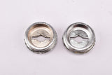 SR Sakae Ringyo chromed metal crank Dust Cap
