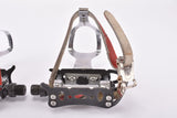 Ofmega Gran Premio #9650 Pedals with toe clips and red Roto straps from the 1970s - 1980s