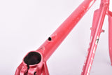 Pink Gazelle Formula Race vintage steel road bike frame set in 56 cm (c-t) / 54 cm (c-c) with Reynolds 501 tubing and Gazelle dropouts from 1989 ~ 1990