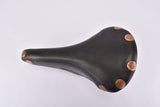 NOS Black Brooks Professional Team Special Leather Saddle, Lüders Berlin Modified edition, with large polished rivets from 1966