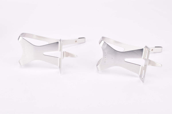 Cale-pieds Campagnolo Superleggeri En Aluminium - Pour Vélo De Course, Couleur Argent, Neuf