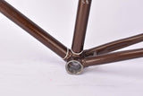 brown Metalic Gazelle first generation Champion Mondial vintage steel road bike frame set in 60 cm (c-t) / 58 cm (c-c) with Reynolds 531 tubing and Campagnolo dropouts from 1975