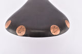 NOS Black Brooks Professional Team Special Leather Saddle, Lüders Berlin Modified edition, with large polished rivets from 1966
