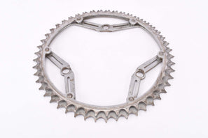 Gnutti 3-arm / 3-pin chromed steel double Chainring with 49/46 teeth and 116 mm BCD from the 1940s ~ 1960s