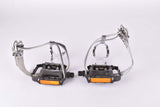 NEW Wellgo #M085 pedals including toeclips and double straps from 1990s NOS