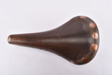 Brown Brooks Professional Team Special Leather Saddle, Lüders Berlin Modified edition, with large polished rivets from 1966