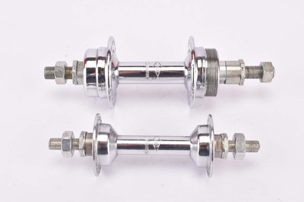 NOS Weco Nabe Chrome plated steel Hub set with english thread (BSA) solid axle and 36 holes from the 1950s - 1970s