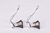 NOS Prisma chromed steel/plastic Pedal Toe Clip Set in size M-L