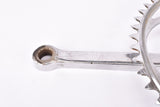 Chromed fluted 3-arm cottered steel crank set with 48 teeth in 175 mm from the 1930s - 1940s