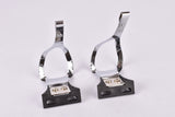 NOS Prisma chromed steel/plastic Pedal Toe Clip Set in size M-L
