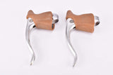 Campagnolo (Nuovo) Record Brake Lever set #2030 with Brown Lusito hoods from the 1960s - 1980s