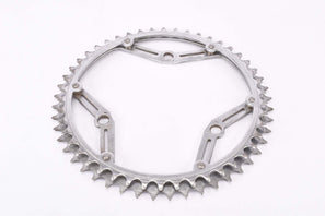 Gnutti 3-arm / 3-pin chromed steel double Chainring with 49/46 teeth and 116 mm BCD from the 1940s ~ 1960s