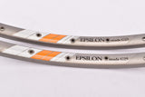 NOS anodized Campagnolo Epsilon Strada G25 tubular rim set in 28" with 36 holes from the 1980s