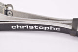NOS Black Christophe leather toe clip straps