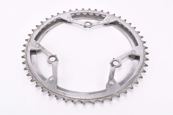 Magistroni 3-arm / 3-pin chromed steel double Chainring with 51/48 teeth and 116 mm BCD from the 1940s ~ 1960s