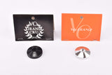 VeloOrange Knurled Stem Cap, Silver and Black