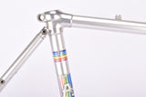 Silver anodized Alan Competition CX Cyclocross vintage aluminum frame set in 52.8 cm (c-t) 51 cm (c-c) from 1985 - defective