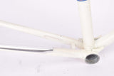 White and Blue Gazelle Champion Mondial A-Frame vintage steel road bike frame set set in 56 cm (c-t) / 54.5 cm (c-c) with Reynolds 531 tubing and Campagnolo dropouts from 1979