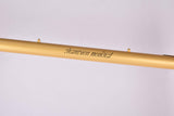 Yellow (Gold ish) Gazelle Champion Mondial A-Frame vintage steel road bike frame set in 62 cm (c-t) / 60 cm (c-c) with Reynolds 531 tubing and Campagnolo drop outs from 1979