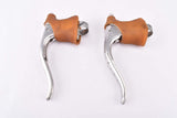 Universal Mod. 125 drilled non aero Brake Lever Set with brown hood from the 1970s