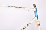 Creme and blue Gazelle Champion Mondial AB Frame vintage steel road bike frame set in 59 cm (c-t) / 57 cm (c-c) with Reynolds 531 tubing and Campagnolo dropouts from 1979 ~ 1980