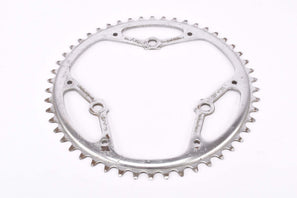 Huret Tour de France 3-arm / 3-pin chromed steel big Chainring with 50 teeth and 116 mm BCD from the 1950s