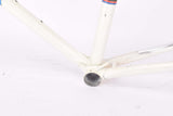 White and Blue Gazelle Champion Mondial A-Frame vintage steel road bike frame set set in 56 cm (c-t) / 54.5 cm (c-c) with Reynolds 531 tubing and Campagnolo dropouts from 1979
