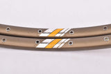 NOS dark anodized Campagnolo Victory Crono tubular rim set in 28" with 36 holes from the 1980s