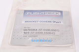NOS Shimano Ultegra, 105 Bracket Covers #6BZ9809 black Flight Deck STI hood from the 1990s
