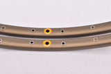 NOS dark anodized Campagnolo Victory Crono tubular rim set in 28" with 36 holes from the 1980s