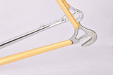 Yellow (Gold ish) Gazelle Champion Mondial A-Frame vintage steel road bike frame set in 62 cm (c-t) / 60 cm (c-c) with Reynolds 531 tubing and Campagnolo drop outs from 1979