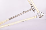 Creme and blue Gazelle Champion Mondial AB Frame vintage steel road bike frame set in 59 cm (c-t) / 57 cm (c-c) with Reynolds 531 tubing and Campagnolo dropouts from 1979 ~ 1980