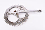 Magistroni fluted 3-arm cottered chromed steel crank set with 46/40 teeth in 170 mm from the 1950s - 1960s