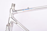 Silver anodized Alan Competition CX Cyclocross vintage aluminum frame set in 52.8 cm (c-t) 51 cm (c-c) from 1985 - defective