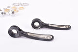 Black anodized aero bended Chesini pantographed Campagnolo Record / Super Record #1014 (#1013/5 & #1013/6) braze-on Gear Lever Shifter Set from the 1970s - 1980s