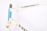 Creme and blue Gazelle Champion Mondial AB Frame vintage steel road bike frame set in 59 cm (c-t) / 57 cm (c-c) with Reynolds 531 tubing and Campagnolo dropouts from 1979 ~ 1980