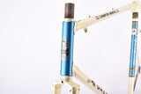 Creme and blue Gazelle Champion Mondial AB Frame vintage steel road bike frame set in 59 cm (c-t) / 57 cm (c-c) with Reynolds 531 tubing and Campagnolo dropouts from 1979 ~ 1980