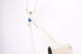 White and Blue Gazelle Champion Mondial A-Frame vintage steel road bike frame set set in 56 cm (c-t) / 54.5 cm (c-c) with Reynolds 531 tubing and Campagnolo dropouts from 1979