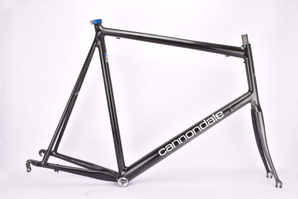 Diamond Black Metallic Cannondale R700 extra light and rigid  26" Triathlon / Time Trial aluminum bike frame set set in 66.5 cm (c-t) / 62 cm (c-c) from 1994 - defective!